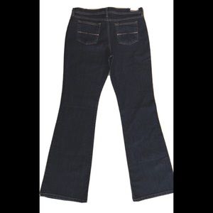 GLO JUNIORS BLUE JEANS/DENIM SIZE 11 LONG BELL BOTTOM BOOTCUT ZIP